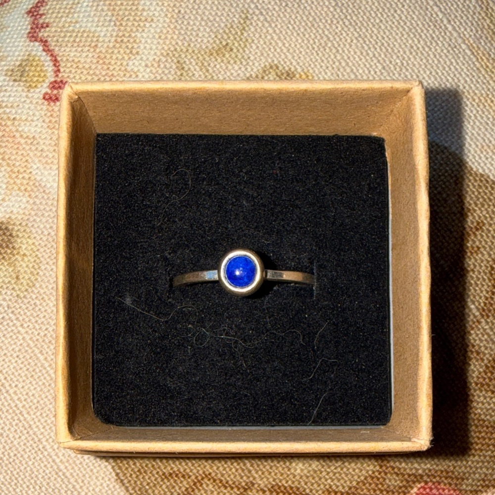 Blue Sterling Ring